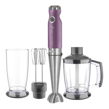 Sencor - Batidora de mano 4en1 1200W/230V acero inoxidable/morado