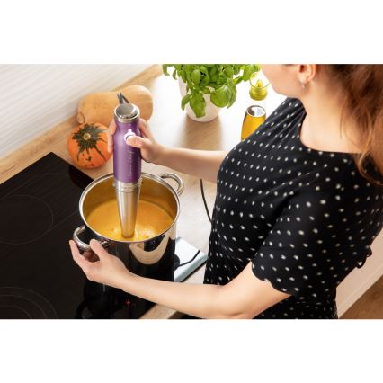Sencor - Batidora de mano 4en1 1200W/230V acero inoxidable/morado