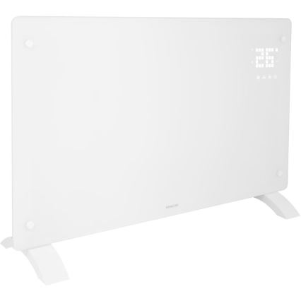 Sencor - Calefactor eléctrico inteligente/convector 2000W/230V IP24 Wi-Fi blanco + mando a distancia