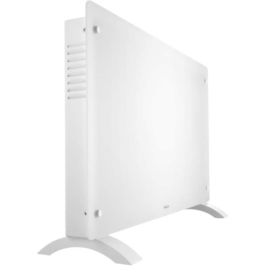 Sencor - Calefactor eléctrico inteligente/convector 2000W/230V IP24 Wi-Fi blanco + mando a distancia