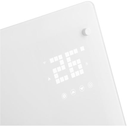Sencor - Calefactor eléctrico inteligente/convector 2000W/230V IP24 Wi-Fi blanco + mando a distancia