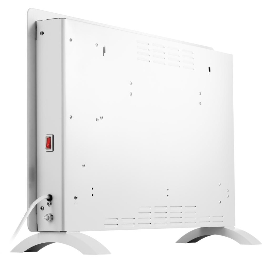 Sencor - Calefactor eléctrico inteligente/convector 2000W/230V IP24 Wi-Fi blanco + mando a distancia