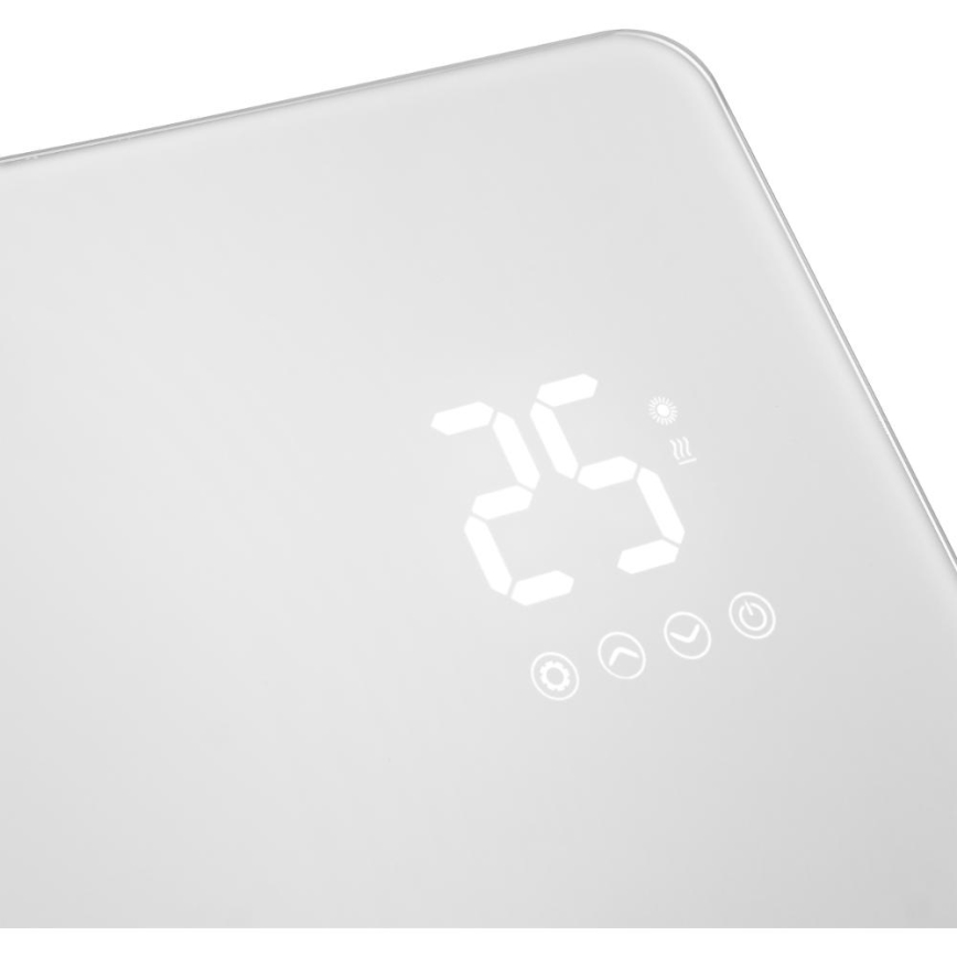 Sencor - Calefactor eléctrico inteligente/convector 1200/2400W/230V IP24 Wi-Fi blanco