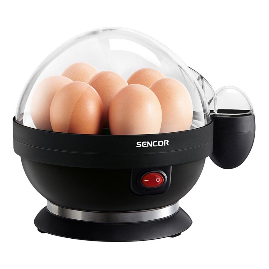 Sencor - Cocedor de huevos 320-380W/230V negro