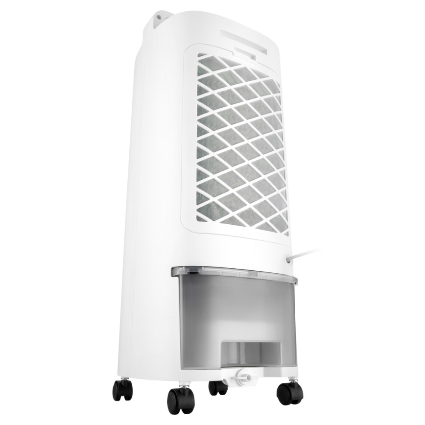 Sencor - Enfriador de aire portátil con pantalla LED 3 en 1 45W/230V blanco + mando a distancia