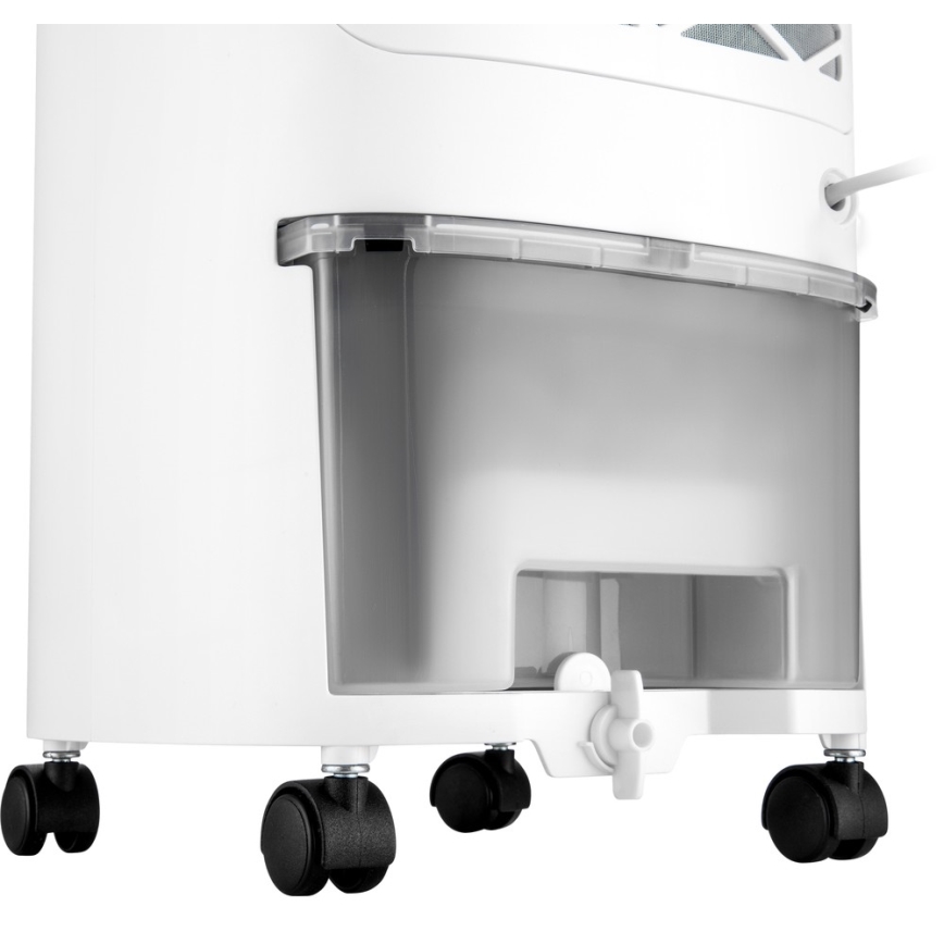 Sencor - Enfriador de aire portátil con pantalla LED 3 en 1 45W/230V blanco + mando a distancia