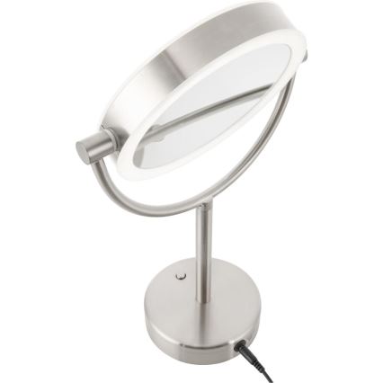 Sencor - Espejo cosmético con retroiluminación LED LED/5W/230V acero inoxidable
