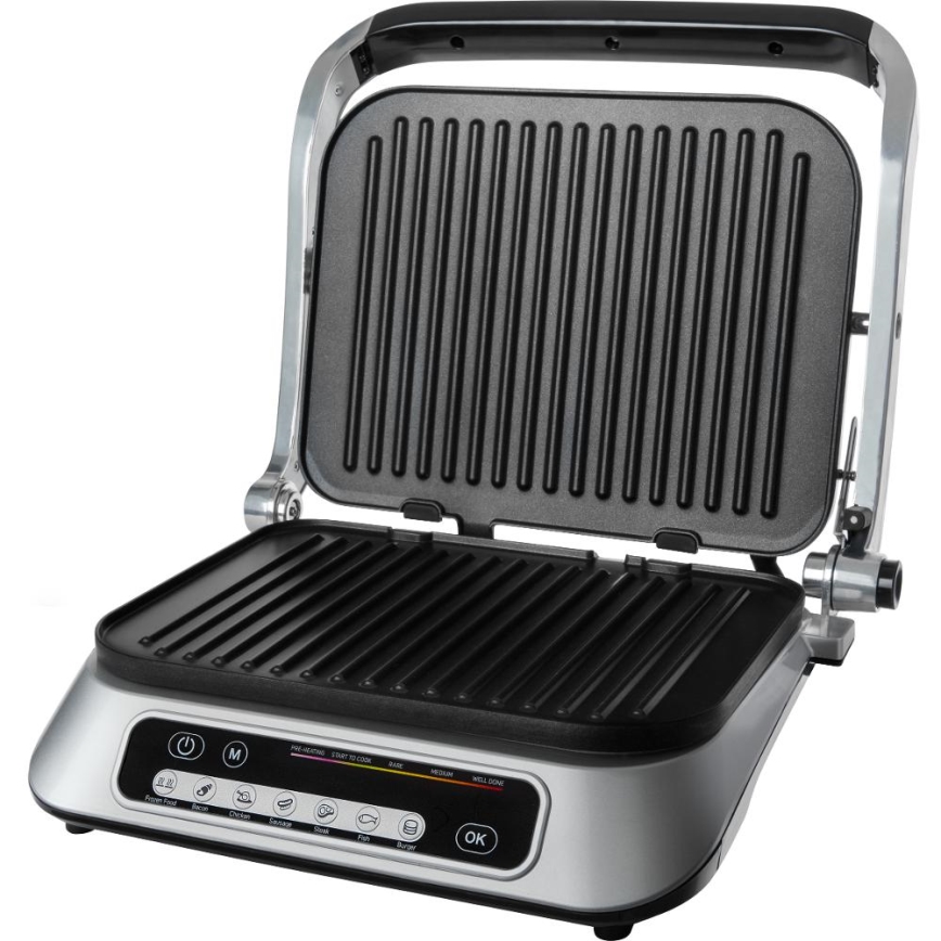 Sencor - Grill de contacto 2100W/230V cromo mate