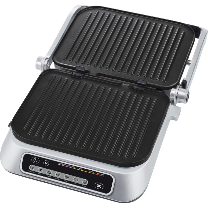 Sencor - Grill de contacto 2100W/230V cromo mate