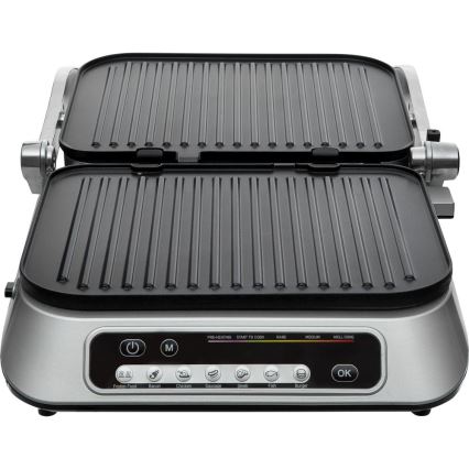 Sencor - Grill de contacto 2100W/230V cromo mate