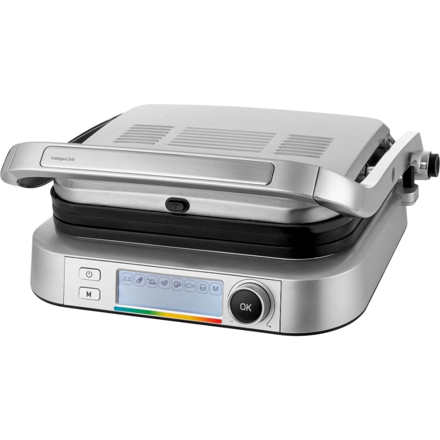 Sencor - Grill de contacto 2100W/230V cromo mate