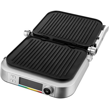 Sencor - Grill de contacto 2100W/230V cromo mate