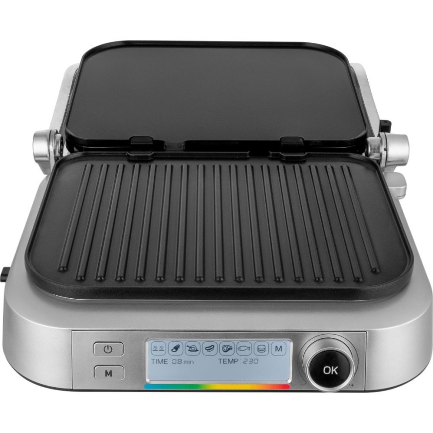 Sencor - Grill de contacto 2100W/230V cromo mate