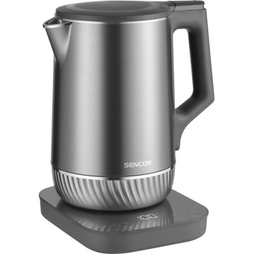 Sencor - Hervidor eléctrico con control de temperatura 1,7 l 1800W/230V acero inoxidable