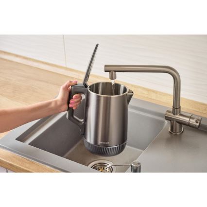 Sencor - Hervidor eléctrico con control de temperatura 1,7 l 1800W/230V acero inoxidable