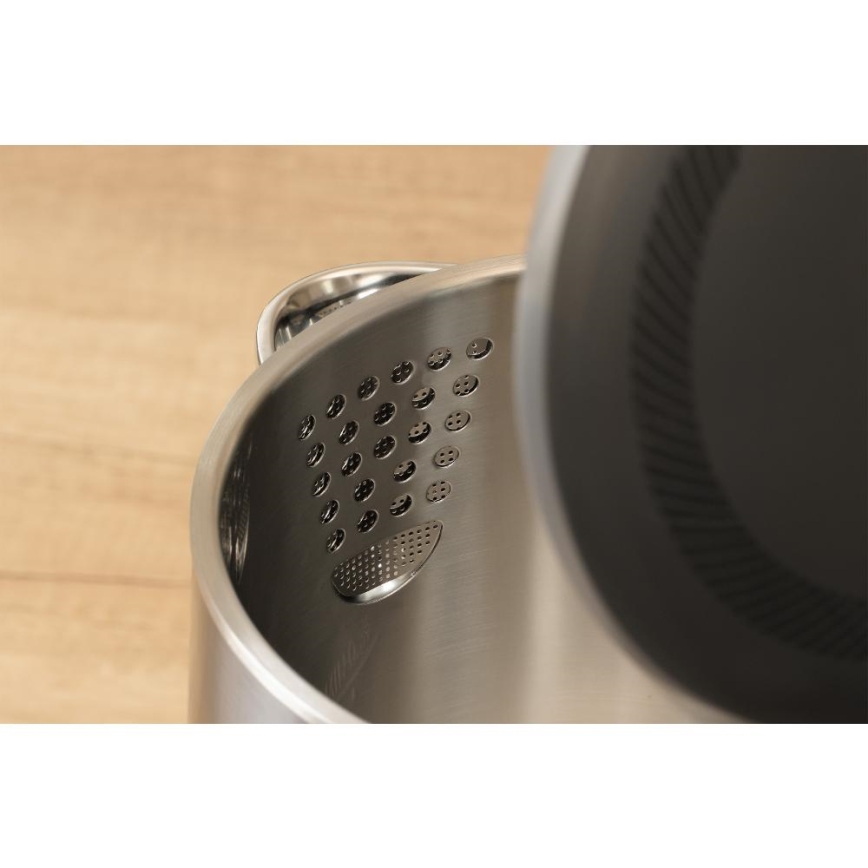 Sencor - Hervidor eléctrico con control de temperatura 1,7 l 1800W/230V acero inoxidable