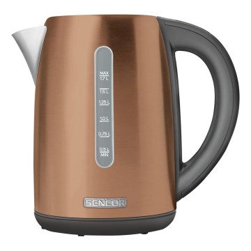 Sencor - Hervidor eléctrico con control de temperatura 1,7 l 2150 W/230 V acabado cobre
