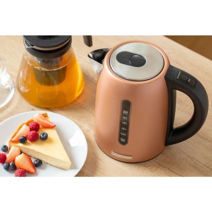 Sencor - Hervidor eléctrico con control de temperatura 1,7 l 2150 W/230 V acabado cobre