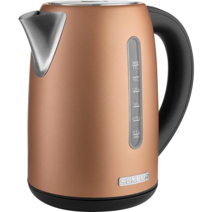 Sencor - Hervidor eléctrico con control de temperatura 1,7 l 2150 W/230 V acabado cobre