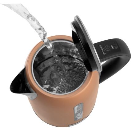 Sencor - Hervidor eléctrico con control de temperatura 1,7 l 2150 W/230 V acabado cobre