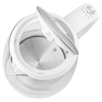 Sencor - Hervidor eléctrico con termorregulación 2 l 2200W/230V blanco