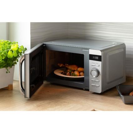 Sencor - Microondas 800 W / 230 V, 17 L, plateado