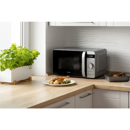 Sencor - Microondas 800 W / 230 V, 17 L, plateado