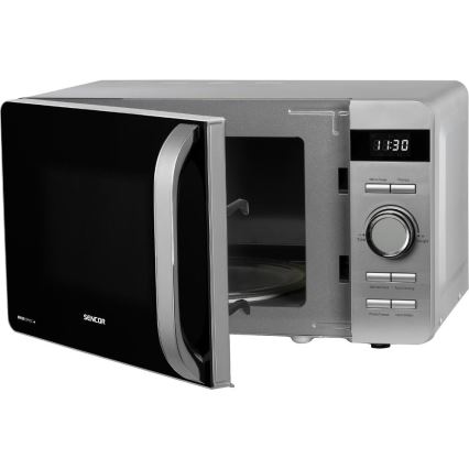 Sencor - Microondas 800 W / 230 V, 17 L, plateado
