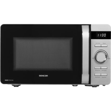 Sencor - Microondas 800 W / 230 V, 17 L, plateado
