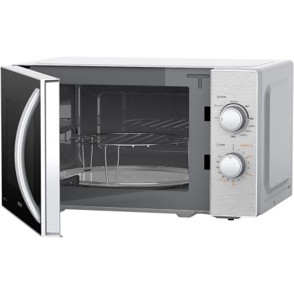 Sencor - Microondas con función grill 700W/1000W/230V, 20 l, acabado cromado mate