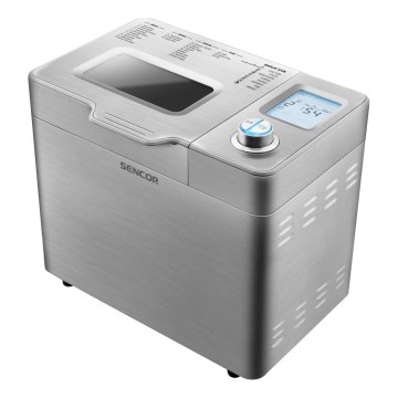 Sencor - Panificadora doméstica de pan 550W/230V cromo mate