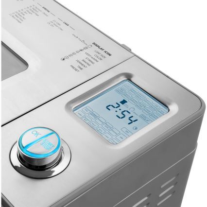 Sencor - Panificadora doméstica de pan 550W/230V cromo mate