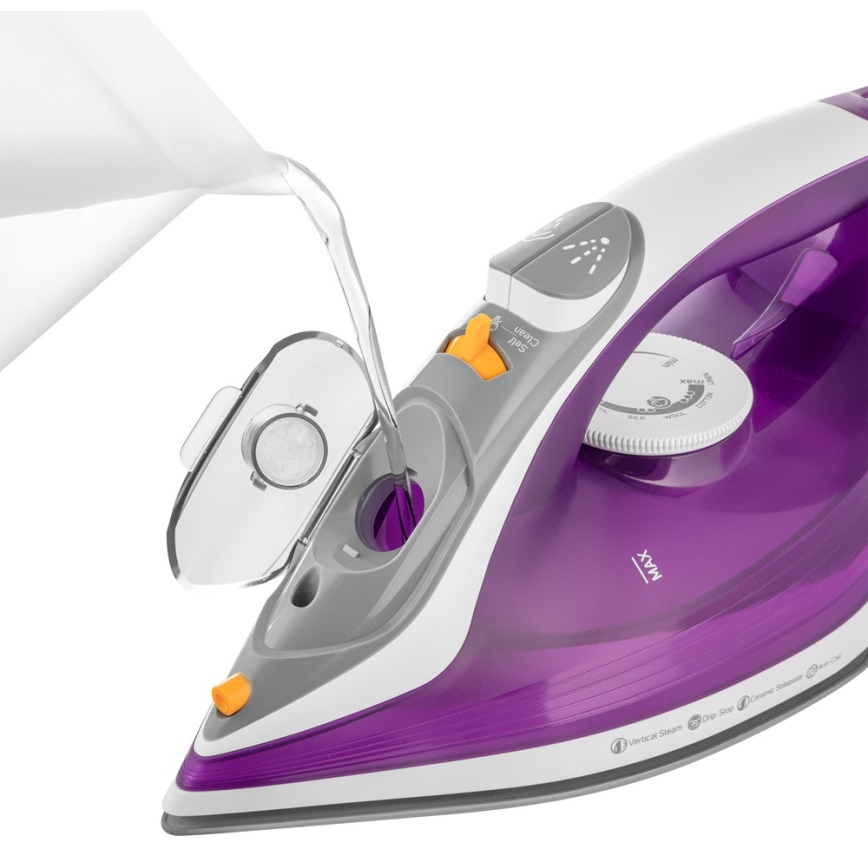 Sencor - Plancha de vapor 2400W/230V púrpura/blanco