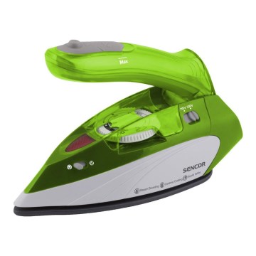 Sencor - Plancha de vapor de viaje 1100W/115V/230V verde