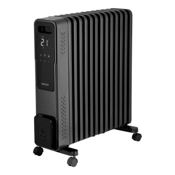 Sencor - Radiador de aceite con 13 elementos 1000/1500/2730W/230V Wi-Fi negro