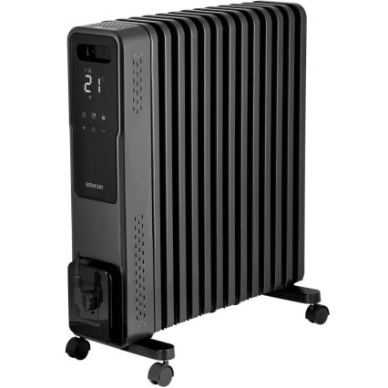 Sencor - Radiador de aceite con 13 elementos 1000/1500/2730W/230V Wi-Fi negro