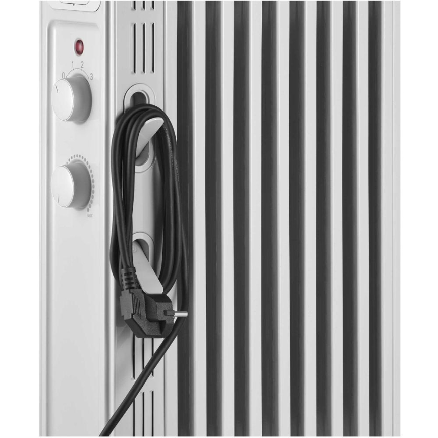 Sencor - Radiador de aceite con 9 aletas 800/1200/2000W/230V blanco