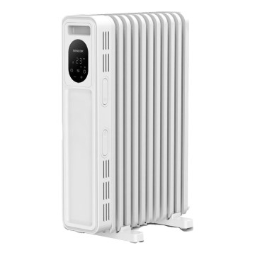 Sencor - Radiador de aceite de 11 secciones 1000/2300 W/230 V blanco + mando a distancia