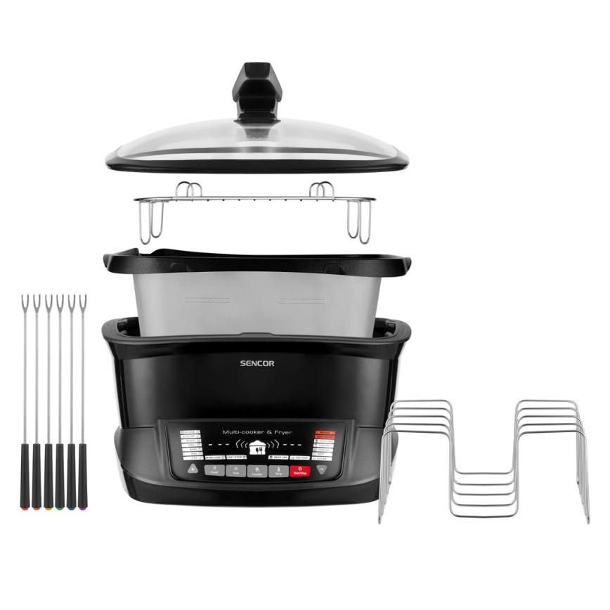Sencor - Sartén multifuncional con accesorios 1800W/230V 18 funciones 4,8l
