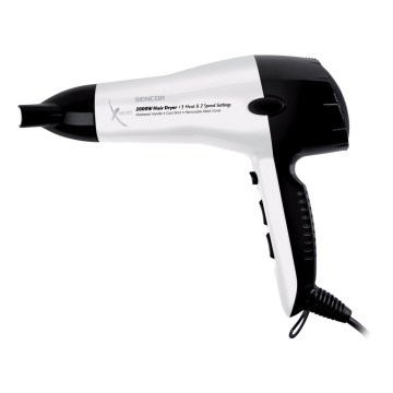 Sencor - Secador de pelo 2000W/230V blanco/negro