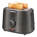 Sencor - Tostadora con dos ranuras y rejilla para calentar 1000W/230V antracita