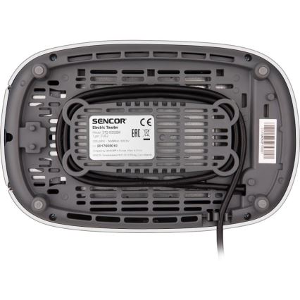 Sencor - Tostadora con dos ranuras y rejilla para calentar 1000W/230V antracita