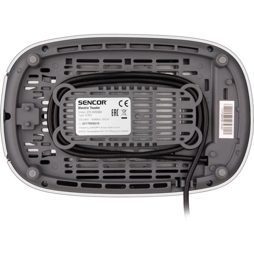 Sencor - Tostadora con dos ranuras y rejilla para calentar 1000W/230V antracita
