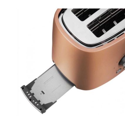 Sencor - Tostadora de dos ranuras con rejilla para calentar, 1000W/230V, color cobre