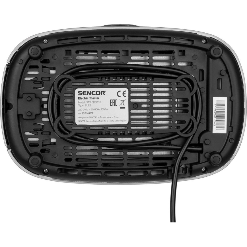 Sencor - Tostadora de dos ranuras con rejilla para calentar, 1000W/230V, color cobre