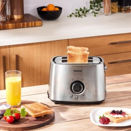 Sencor - Tostadora de dos ranuras con rejilla para calentar 1000W/230V, plata
