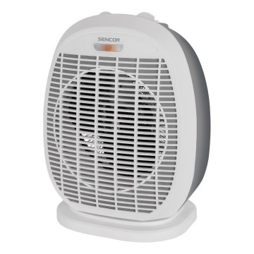 Sencor - Ventilador con calefactor 1200/2000 W/230 V blanco/gris