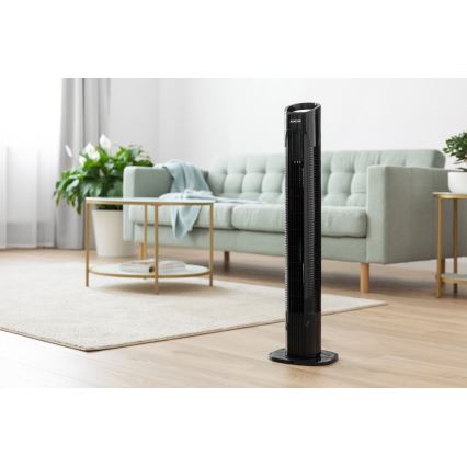 Sencor - Ventilador de columna 50W/230V negro + mando a distancia