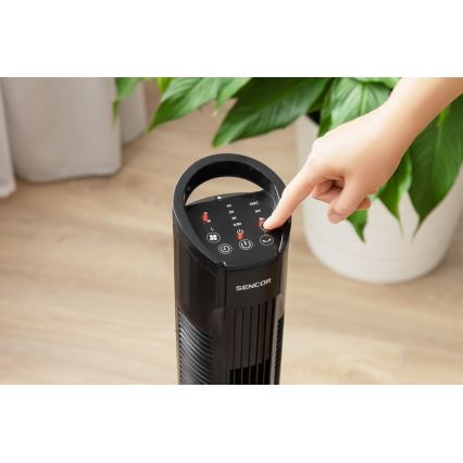 Sencor - Ventilador de columna 50W/230V negro + mando a distancia