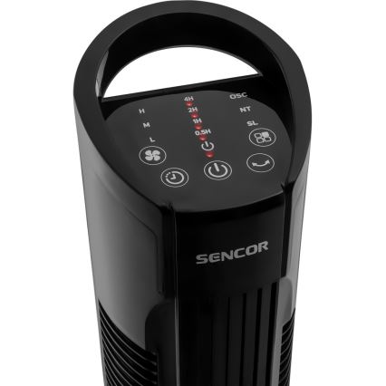 Sencor - Ventilador de columna 50W/230V negro + mando a distancia